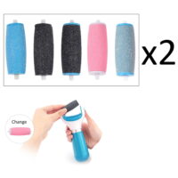 10-Pack Compatible Replacement Roller Heads for Amope Pedi Perfect Electronic Foot File - Removes Calluses For Smooth Feet - Great Pedicure Accessory