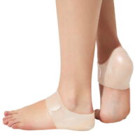 1 Pair Silicone Feet Heel Protective Insoles Heel Cushions Protectors Plantar Fasciitis Heel Pads Adjustable Heel Cups Sleeves for Cracked Heel Pain
