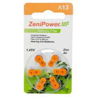 60 ZeniPower Hearing Aid Batteries Size: 13