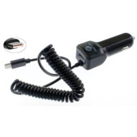 3.1A Car Charger for Samsung Galaxy A12 A32 A42 A52 A72 5G Phones - Type-C Power Adapter DC Socket Extra USB Port Coiled Cable Compatible With Galaxy A12 A32 A42 A52 A72 5G Models