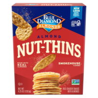 Blue Diamond Almond Nut-Thins Nut & Rice Cracker Snacks Smokehouse4.25 oz Pack of 4