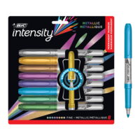 BIC Marking Permanent Marker, Metallic, Fine Point, Assorted Colors, 8-Count