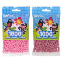 Perler Bead Bag 1000, Bundle of Cotton Candy and Rose (2 Pack)