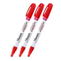 Sharpie, Fine Point, Red Ink, Oilased Paint Marker, Pack of 3