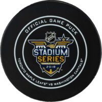 Washington Capitals vs. Toronto Maple Leafs 2018 NHL Stadium Series Unsigned Official Game Puck