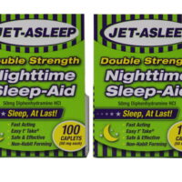 Jet-Asleep Double Strength Nighttime Sleep-Aid Caplets, 100 Ea, 2 Pack