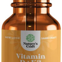 Vitamin D3 5000 IU + K2 Liquid Vitamin Drops for Advanced Immune Support and Joint Health - Nature's Craft Liquid Vitamin D Supplement with K2 & MCT Oil for Enhanced Absorption