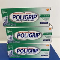Super Poligrip Denture Adhesive Cream 0.75 oz Travel Size, Pack of 3