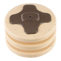 BARK Slamcakes Dog Toy, butter scented, strong-jaw squeaker - Barkfest in Bed