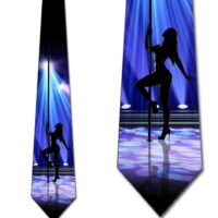 Stripper Ties Mens Bachelor Party Strip Club Necktie by Three Rooker