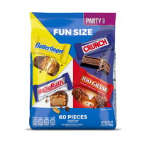 Butterfinger, CRUNCH, Baby Ruth and 100 Grand, Assorted Fun Size Chocolate Candy Bars, Great Holiday Treats, 37.2 oz, Bulk 60 Pack