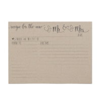 Hortense B. Hewitt Hortense B Hewitt Future Mr. & Mrs. Bridal Shower Recipe Cards 25 pack, black