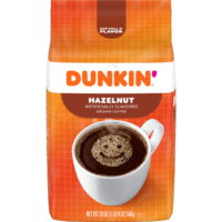 Dunkin' Hazelnut Flavored Ground Coffee, 20-Ounce (Packaging May Vary)