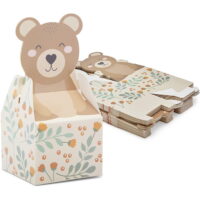 36 Pack Teddy Bear Paper Treat Boxes for Birthday & Baby Shower Party Favors Gift & Goodie, 3.5 x 3.5 in