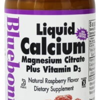 Bluebonnet Nutrition Calcium Magnesium Citrate Plus Vitamin D3 Liquid, Natural Raspberry, 16 Fl Oz