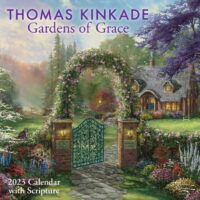 Thomas Kinkade Gardens of Grace with Scripture 2023 Wall Calendar (Other)