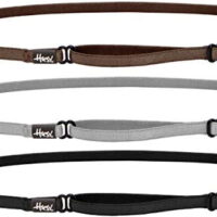 Hipsy Women's Elastic & Adjustable No Slip Sports Running Headband Multi Pack (Black/Silver/Brown Elastic 3pk)