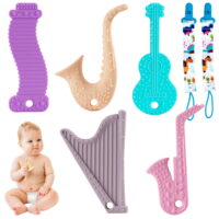 Sytle-Carry Teething Toys 5-Piece Baby Teethers Soothe Babies Sore Gums Soothing Teether Set Baby Toys 0-6 Months