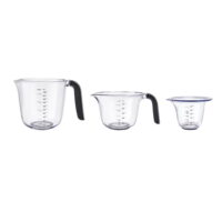 Kitchenaid Universal Set of 3 Measuring Cups in Black and Clear