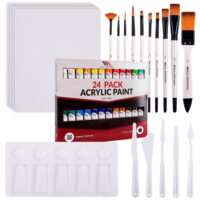 W.A. Portman Complete Acrylic Paint Set, 44 Piece Paint Kit