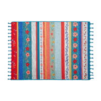 The Pioneer Woman 5' x 7' Multicolor Floral Dance Stripe Outdoor Rug