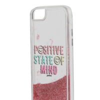 Justice Fashion Shockproof Rugged Protection Soft TPU Case Sets (Screen Protector, Case, Privacy Lens Cover) for iPhone 6/7/8 4.7' Floating Pink Glitter