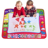 Qinlorgo Water Writing Mat Drawing Mat Colors Doodle Board for Kids 3-14 Girls Boys Educational Toys Toddler Gift Size