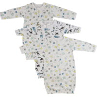 Bambini Girls Print Infant Gowns - 3 Pack