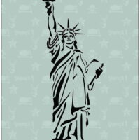 Stencil1 Statue of Liberty Stencil - Reusable Mylar Template Wall Art Vintage Decor DIY - American Statue of Liberty City Decor Stencils for Painting Template Size 8.5' x 11'