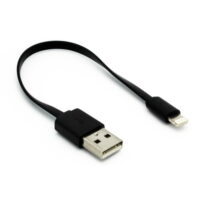 Short USB Cable for iPhone 11/Pro/Max - Charger Cord Power Wire Fast Charge Sync Flat Black Compatible With iPhone 11/Pro/Max