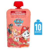 Paw Patrol Super Strawberry Organic Mixed Fruit Squeeze Pouch, 3.5 Ounce, Pack of 10