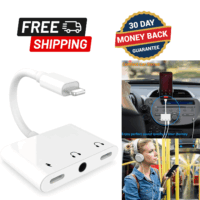 3.5mm Headphone Jack Adapter for iPhone Headphone Splitter 3 in 1 Dual Audio Jack Splitter with Charging Port Lightning to Earphone Adapter Compatible for iPhone/iPad