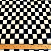 Lilly Craft Black and White Checkered Fleece Fabric 58-60' Wide Sold by the Yard