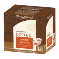 Harry and David Maple Vanilla Coffee Single Serve Cups - 18 Count 1 box