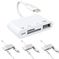 EROCK 4 in 1 USB To Card Reader Adapter Camera TF SD Memory Slot For iPhone iPad Hot