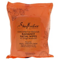 Shea Moisture Coconut & Hibiscus Facial Wipes, 30 Count