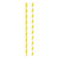 Way to Celebrate! Neon Yellow Polka Dot & Striped Paper Straws, 30ct