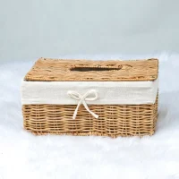 Giỏ Mây Tre Đan Đựng Hộp Giấy – Lót Vải Linh Hoạt