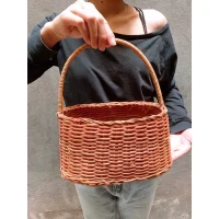 Giỏ Mây Tròn Tay Cầm
