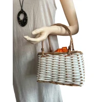 Giỏ Mây Trắng Nhỏ Gọn