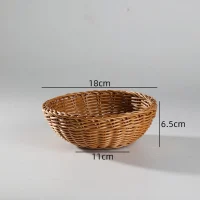 Giỏ mây tre đan tròn đáy sâu miệng bo tròn