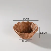 Giỏ mây tre đan miệng loe uốn sóng