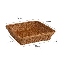 Giỏ mây tre đan vuông đáy sâu