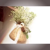 Giỏ Mây Tre Đan Treo Tường Trang Trí