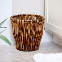 Giỏ Mây Tre Đan Trụ Tròn Dáng Thẳng