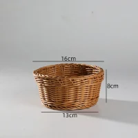 Giỏ mây tre đan tròn miệng trơn đựng bánh trái
