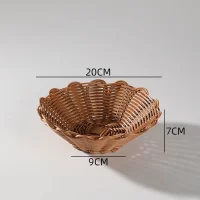 Giỏ mây tre đan miệng hoa tròn xoè