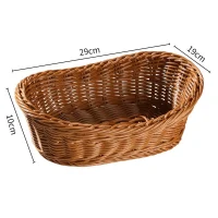 Giỏ mây tre đan hình oval thành cao