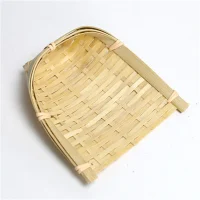 Giỏ Mây Tre Đan Dạng Sàng Dẹt Góc Cong