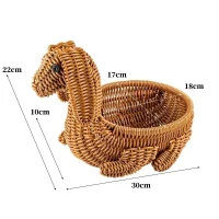 Giỏ mây tre đan hình con chó ngồi bốn chân